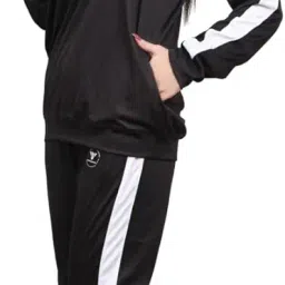 Womens Fitness Polyester Tracksuit Set | Full-Zip Track Jacket and Pants for Women | Regular Fit Activewear for Gym, Travel & Everyday Comfort image 1