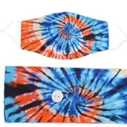 bnf 3x Wide Stretch Headband with Buttons+ Face Mask Sport Hair Band Sweatband|Clothing, Shoes & Accessories | Womens Accessories | Hair Accessories image 1