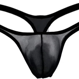 myza Men's Thong Underwear Power Net and Lace image 1