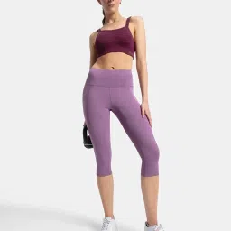 jockey MW36 Women's Microfiber Elastane Stretch Slim Fit Mid Rise Active Wear Capri with Back Waistband Pocket and Stay Dry Technology image 5