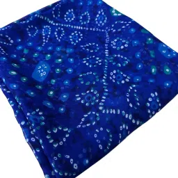 nk textiles Bandhani Print Georgette Unstitched Fabric for Kurti, Gowns, Palazzo etc, 2.5 Meters, 3 Meters, 5 Meters, Premium Dress Making Material (5 Colors) image 1