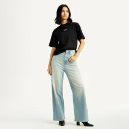 levi's Women's Light Indigo Baggy Fit High Rise Jeans image 3