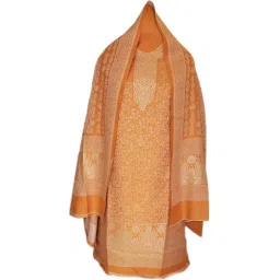 Latest Womens designer woolen kashmiri suit with salwar and shawl, winter kani suits for women,paisley design kurta pant set dress material(unstitched fabric) by pure pashmina wooltex image 5