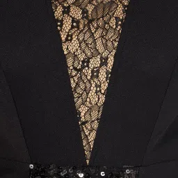 miss chase Women's Square Neck Sleeveless Embellished Layered Regular-Length Polyester Jumpsuit image 2