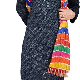 divisive Men's Printed Art Silk Bandhani Dupatta/Stole image 1