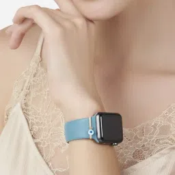 minutiae Evil Eye Round Pendant Decorative Ring Loops Jewellery Accessories Compatible with Smart Watch Silicone Band Strap | Skin Friendly Brass Alloy | Ideal Gift for Her/Women/Girls image 3