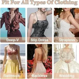 nexiva Ultra-Thin Sticky Petals Nipple Covers for Women | Reusable Adhesive Silicone Pasties | Invisible Strapless Backless Bra | Sweatproof Lightweight Comfortable Breast Cover Pads for Party(Beige) image 5