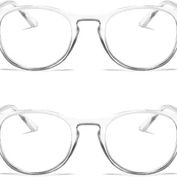 Clear Round Sunglass for boys and girls, Casual Eyeglass, TR90 Spectacle, Prescription Eyewear Frame Multicolor Combo Of 2 image 1