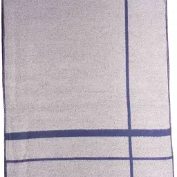 the tie hub Blue & Grey Border Wool Scarf for Men image 5