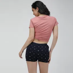 amul comfy Maroon Deep Printed Bloomer -Outer Elastic for Women. image 2