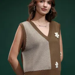 tokyo talkies Women's Acrylic TTSW000785 Sweater image 3