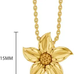 kisna 14 KT Fleurora Yellow Gold Pendant For Women image 4