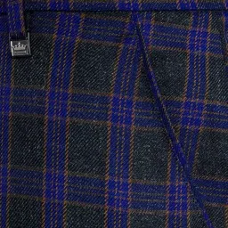 french crown Blue and Piano Green Plaid Tweed Pant image 3