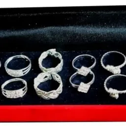 Shimankana 10 Pairs Set of Beautiful Stainless Steel and Oxidize Designer Toe Rings for Woman's/Girls image 3