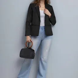 rocksy Smart Casual & Formal Blazer for Women, Regular Fit Stylish Blazer for Women image 3