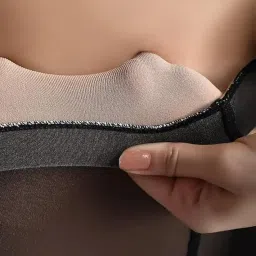 brachy Women Fake Translucent Dual Tone Non-Tearable Full Length Stocking Pantyhose image 4