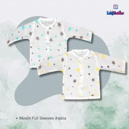 LazyToddler Muslin Full Sleeves Jhabla for Baby Boys | 100% Cotton Soft & Breathable Baby Top | Front Open Shirt for Newborns & Infants image 3