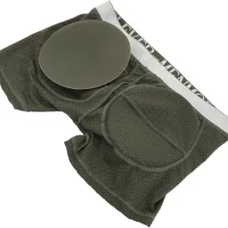 fensir Men's Long Mesh Shorts Padded Sponge Flat Hip Support Breathable Innerwear image 3