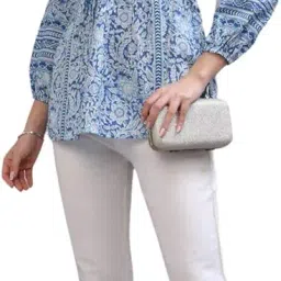 rytras Women's Floral Printed Cotton Regular Fit Top image 5