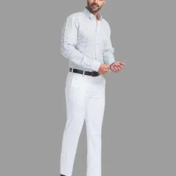 villain Solid Mid-Rise Stretchable Men's Formal Trousers image 4