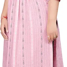 lerkiza Women's Mother Feeding 3/4 Sleeve Boat Neck Anarkali Calf Knee Length M to 3XL Size Cotton Kurti.(1361) image 3