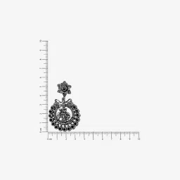 kalakrith milano Women Shyama Drop Oxidized silver Earrings image 4