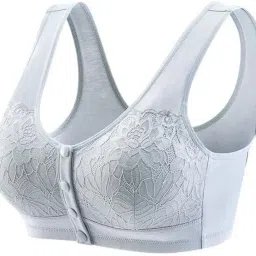 jalodari Women's Seamless Removable Padded Printed with Front 4 Button Open Nursing/Breastfeeding/Maternity Bra image 2