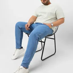 urbano plus Men's Regular Fit Washed Jeans Stretchable image 4