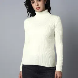 high star Women's Acrylic Classic High Neck Sweater image 2
