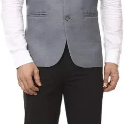 veera paridhaan Plain Chinese Collar Sleeveless Cotton Poly Waist Coat image 4