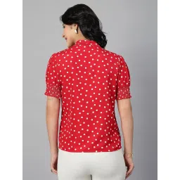 style quotient Women Polka dot Tie-up Casual Top image 3
