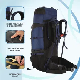 trawoc TRAILMASTER 80L Rucksack Bag for Men & Women, Large Water Resistant Trekking Hiking Bag Travel Backpack, 3 Year Warranty image 4