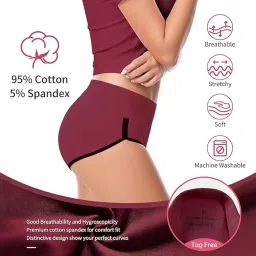 diving deep Womens Super Combed Underwear Cotton Bikini Panties for Women Hipster Panty Ladies Panties Set Combo Panty (Pack of 4) (Multicolor) image 3
