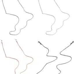 atorse Chic Reading Glasses Chain Hanging Rope Retainer for Women Alloy Cord String Gold image 3