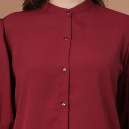 style quotient Women Solid PolyMoss Regular Formal Shirt image 2