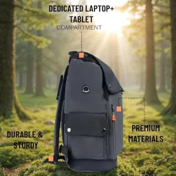 kaya trends Laptop Backpack for Men Fashion |PU - 1001 Leather| Textured Fabric Shoulder Bags for 15.6-Inch Laptop/Water-Resistant image 2