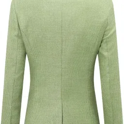 house of jangid Women's Cotton Blend Casual Printed Full Sleeve Collared Top and Pant Set with Blazer | Western Set for Women image 1