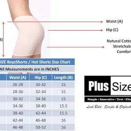 plus size Cotton Spandex Cycling Short for Women and Girls/Tights/Under Skirt/Swimming/Yoga (Pack of 3) image 5