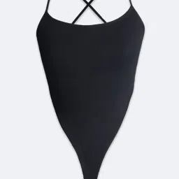 aahwan Solid Slim Fit High Cut Bodysuit for Women's & Girl's image 2