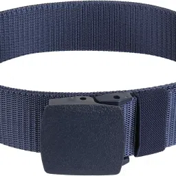 zoro Men's Nylon Fabric Belt for Men, Plastic Flap Buckle, fits on upto 40 inches waist size (Blue N, 1) image 2
