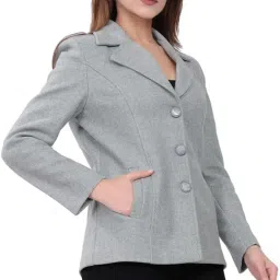 hallinton Women Winter Coats | Short Overcoat for Women | Stylish Button Closure Jacket for Casual | Formal Wear (no lining inside) image 1