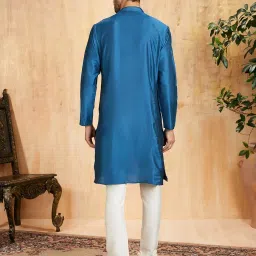 amazon brand - symbol Men's Cotton Blend Solid Kurta & Pyjama Set image 1