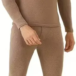 eleg & stilance Mens Cotton Winter Warm Thermal Tank Top Fleece Lined Underwear Sleeveless Cold Weather Vest image 2