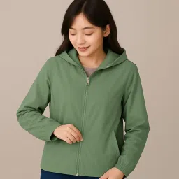 litzo Women's Solid Zipper Hooded Sweatshirt | Front Zip, Ribbed Hem, Lined Hood, Casual Winter Wear | Winter Wear for Women's (L-118-121) image 3