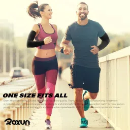 roxun UV Sun Protection Arm Sleeves,Cooling Cricket Sports Hand Cover for Men/Women image 5