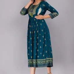 Women's Cotton Floral Printed Maternity Feeding Kurti with Zipper image 1