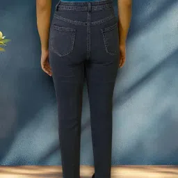 kotty Women’s Distressed Wide-Leg Jeans Trendy High-Rise Stretch Denim with Modern Ripped Streetwear Style and Comfort image 2