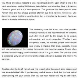 dinjewel 10.25 Ratti / 9.50 carat 100% Natural White Opal Stone Original Certified Australian Opal Stone Original Certified Natural Gemstone (9.25 Ratti/10.50 Carat) image 2