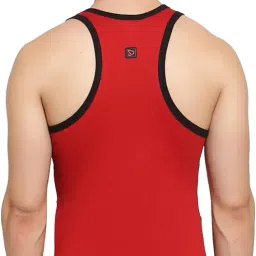 macho sporto Men's Pure Cotton Solid Tri Color Panel Gym Vest Pack of 2-Assorted image 4