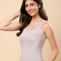 floret Comfortable Super Combed Cotton Fabric Camisole Slip for Women & Girls/U-Neck Tank Top Innerwear/Ideal Women Spaghetti image 5